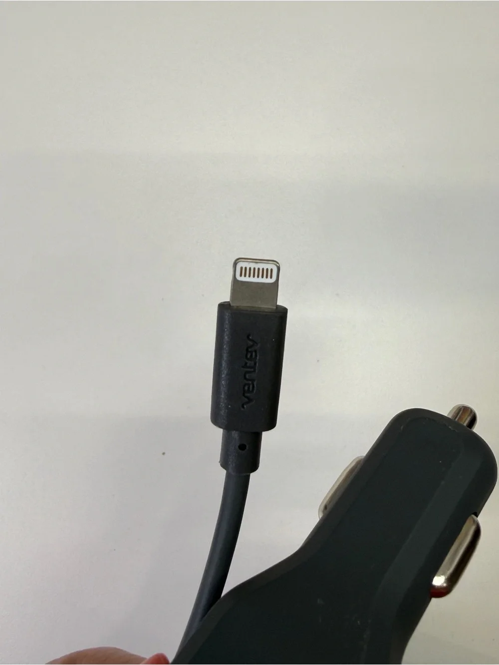 Ventev Dashport Dual-Port Car Charger with Lightning Cable - Black